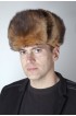 Polar polecat fur hat, Russian style